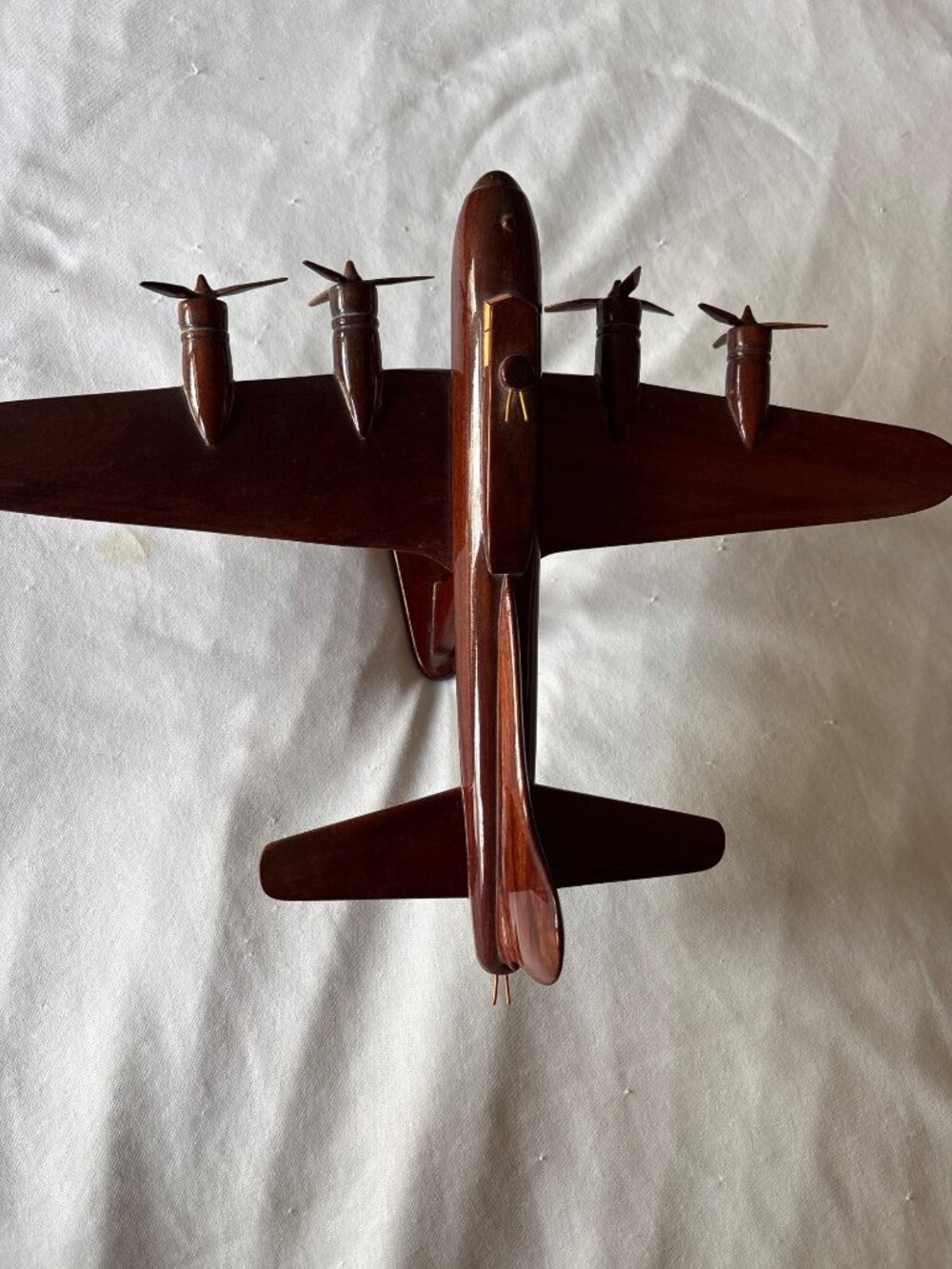 Handcrafted Wooden Airplane Model With Polished Finish Made In Vietnam - Picture 9 of 16